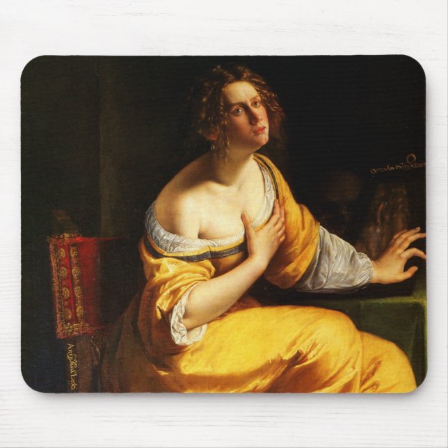 Conversion of the Magdalene - Artemisa Gentileschi Mouse Pad (Front)