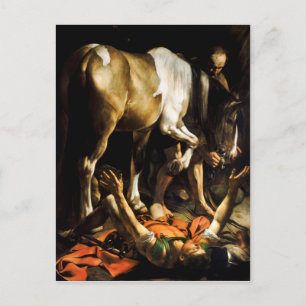 Conversion on the Way to Damascus by Caravaggio Postcard