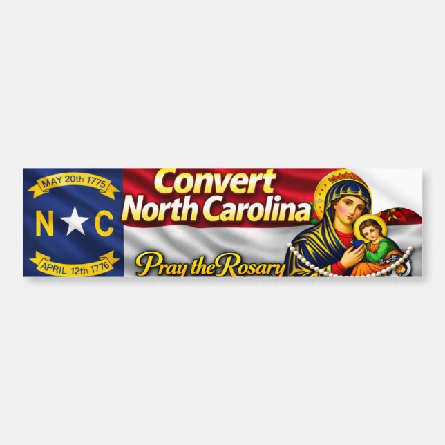 Convert North Carolina Bumper Sticker (Front)