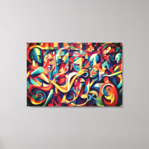 Conveying the spirit of music and performing arts canvas print