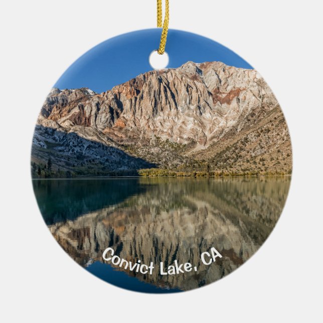 Convict Lake, CA Ceramic Tree Decoration (Front)