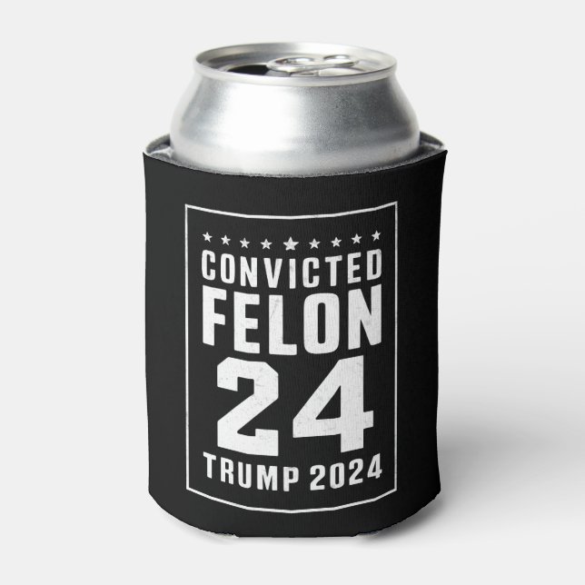 Convicted Felon 4th July Trump 2024 Can Cooler (Can Front)