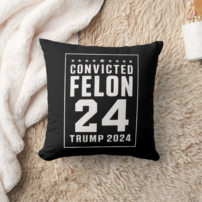 Convicted Felon 4th July Trump 2024 Cushion (Blanket)