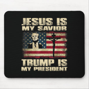 Convicted Felon Jesus Is My Savior Trump Is My Pre Mouse Pad