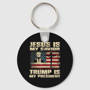 Convicted Felon Jesus Is My Saviour Trump Is My Pr Key Ring