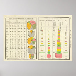 Convicts in Penitentiaries by State Poster