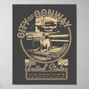 CONWAY ARKANSAS - CITY OF CONWAY VINTAGE POSTER