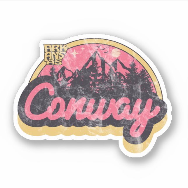 Conway, Arkansas  Sticker (Front)