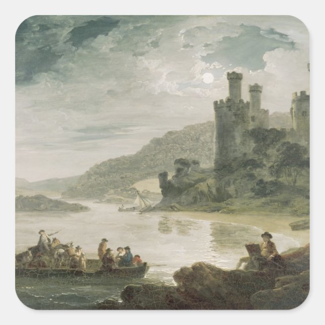 Conway Castle, 1794 Square Sticker (Front)