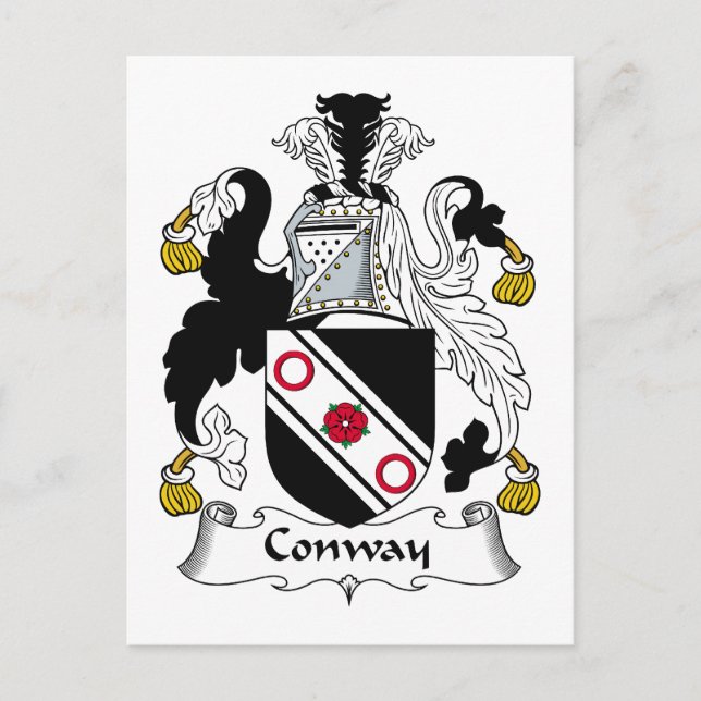 Conway Family Crest Postcard (Front)