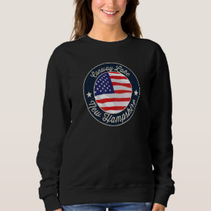 Conway Lake  Patriotic New Hampshire Souvenir Sweatshirt