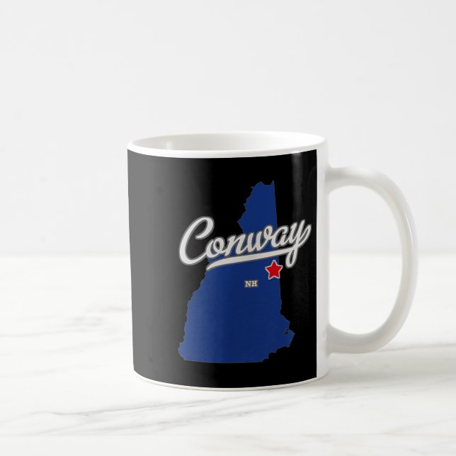 Conway New Hampshire Nh Map  Coffee Mug (Right)