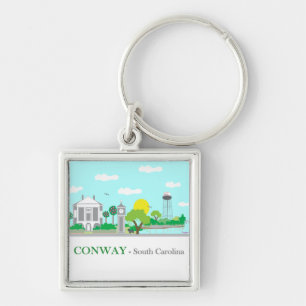 Conway, SC - Charming Key Ring