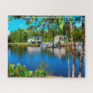 Conway South Carolina. Christmas Greetings Jigsaw Puzzle