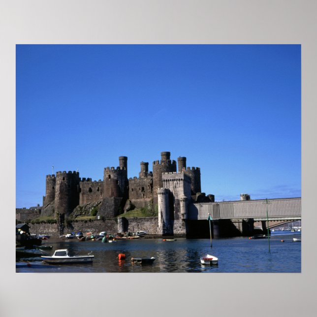 Conwy Castle North Wales Postcard Poster (Front)