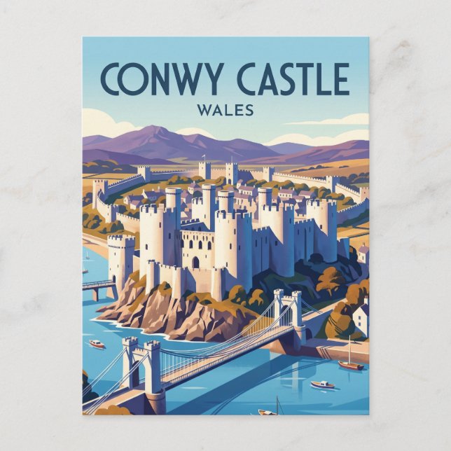 Conwy Castle Wales Postcard (Front)