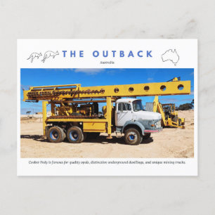 Coober Pedy Mining Truck Postcard