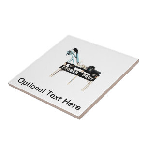 Coober Pedy Opal Mining Truck Welcome Sign Tile