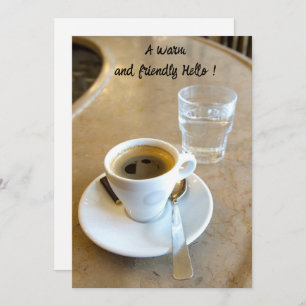 Cooffe with best friend flat card