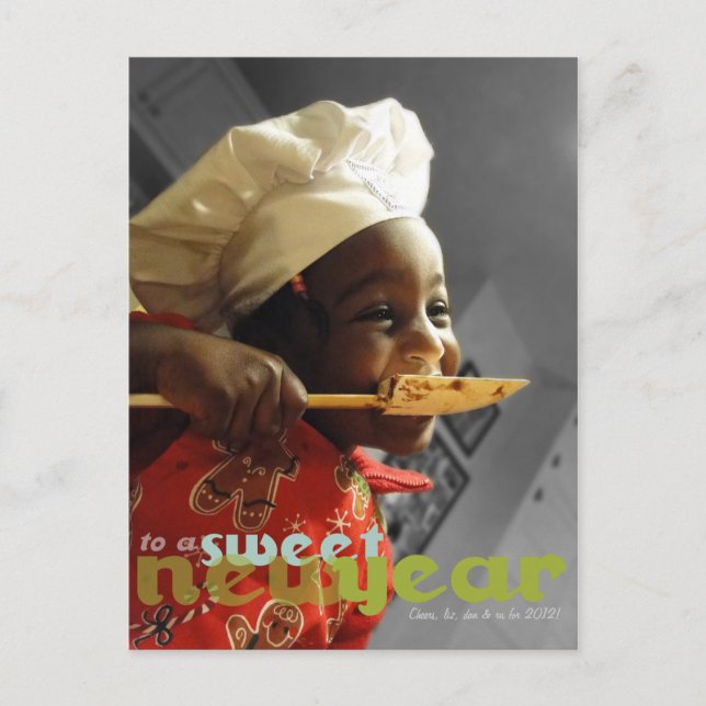 Cook a Sweet New Year Photo Postcard (Front)