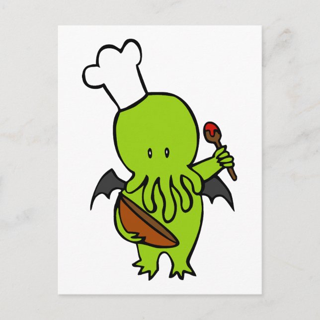 Cook Along With Cthulhu Postcard (Front)
