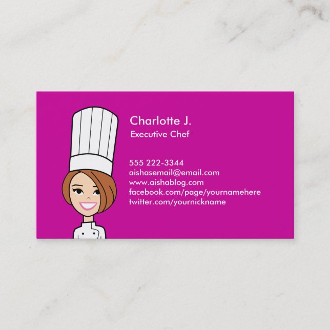 Cook Business Card - Brunette Version (Front)