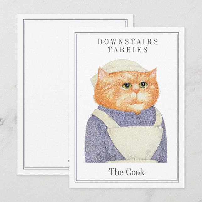 COOK CAT 4.5x6.25 Flat Card + Text  (Front/Back)