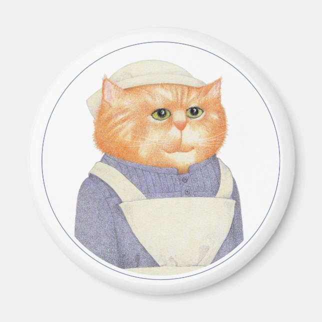 COOK CAT Round Magnet II (Front)
