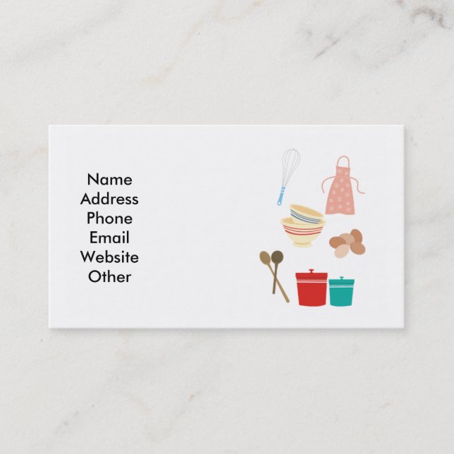 Cook Chef Baker Business Card (Front)