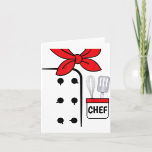 Cook Chef Coat Costume Funny Halloween Shirt Kids  Card