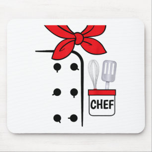 Cook Chef Coat Costume Funny Halloween Shirt Kids Mouse Pad