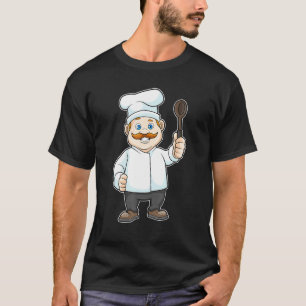 Cook Chef hat Cooking apron Cooking spoon T-Shirt