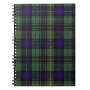 Cook clan Plaid Scottish kilt tartan Spiral Notebook
