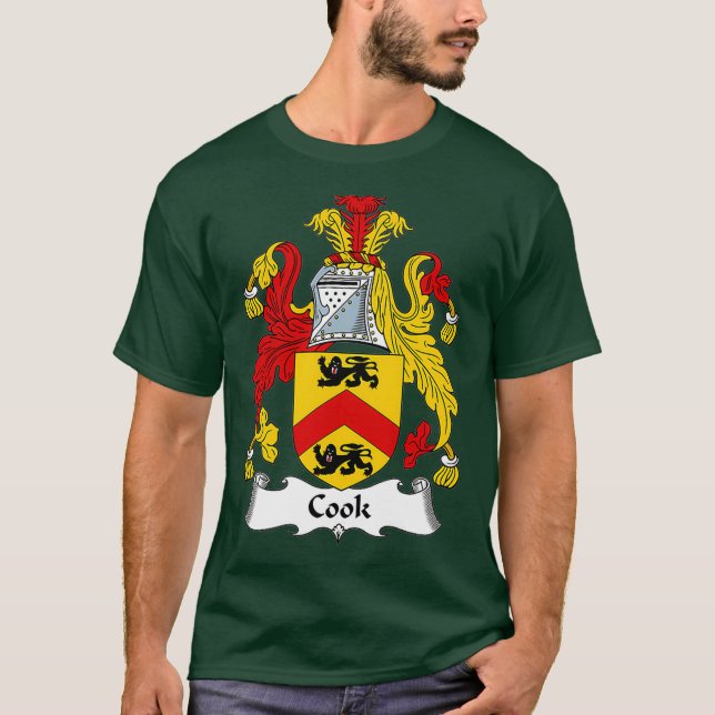 Cook Coat of Arms  Family Crest T-Shirt (Front)