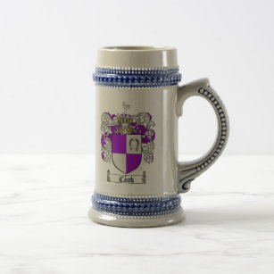 Cook Coat of Arms Stein / Cook Family Crest Stein