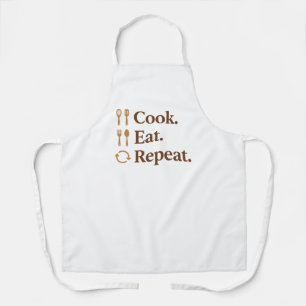 Cook Eat Repeat – Funny Chef Life Apron