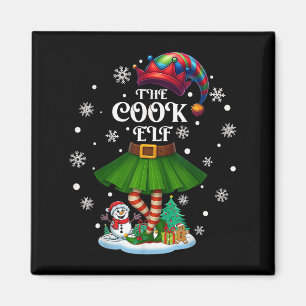 Cook Elf Squad Xmas Women Girls Mom Christmas Fami Magnet