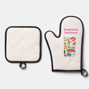 Cook good feel good oven mitt & pot holder set