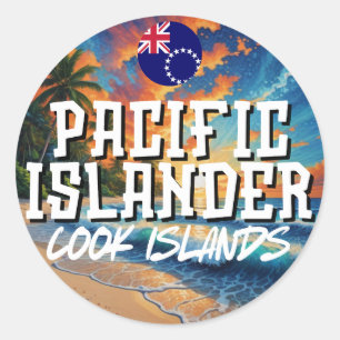 Cook Island Pacific Islander Classic Round Sticker