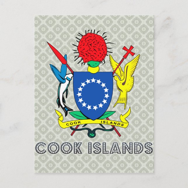 Cook Islands Coat of Arms Postcard (Front)