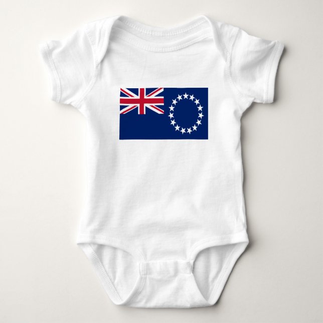 Cook Islands Flag Baby Bodysuit (Front)