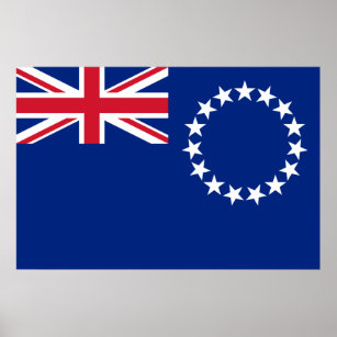 Cook Islands flag poster