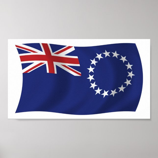 Cook Islands Flag Poster Print (Front)