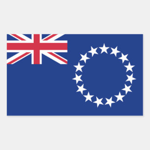 Cook Islands Flag Rectangular Sticker