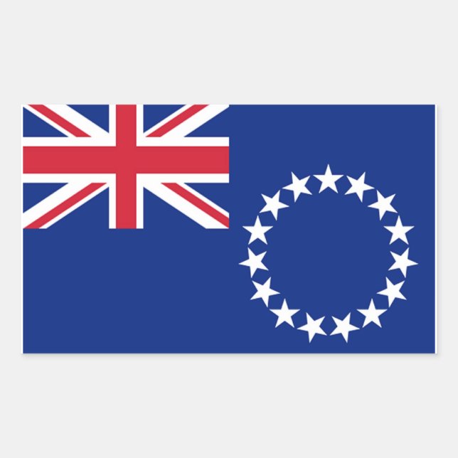 Cook Islands Flag Rectangular Sticker (Front)