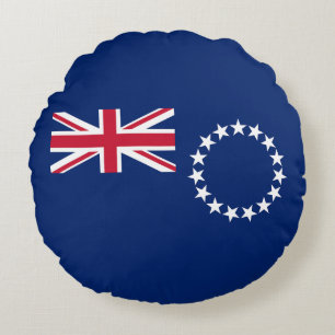 Cook Islands Flag Round Cushion