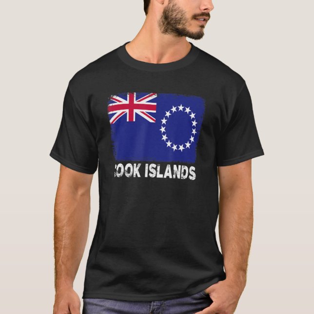 Cook Islands Flag   Support Cook Islands People   T-Shirt (Front)