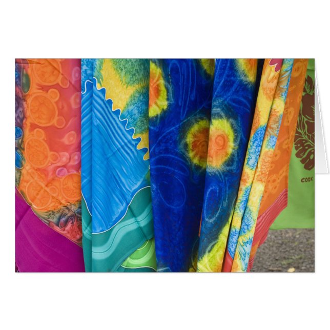 Cook Islands, Rarotonga. Batik cloth Punanga Nui (Front Horizontal)