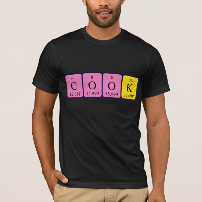 Cook periodic table word shirt (Front)