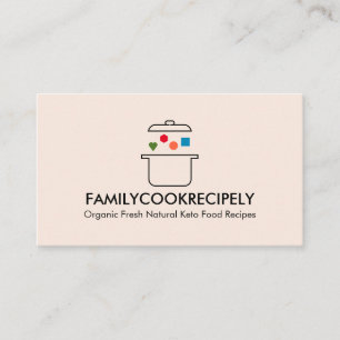 Cook pot geometric food inside keto business card
